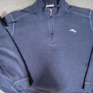 Men's Blue Half-Zip Sweater